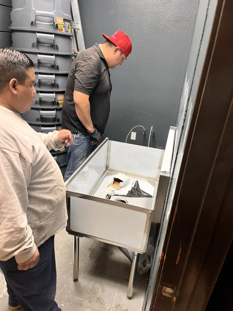 Commercial plumbing and sink installation in Santa Clara